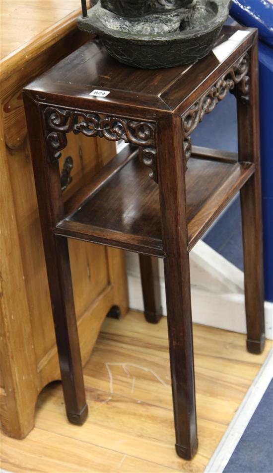 A Chinese hardwood side table, H.80cm